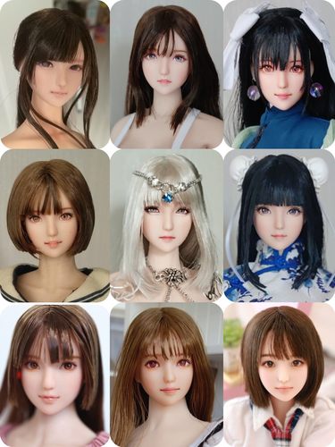 【现货】1/6女兵人头雕包胶素体开 洞衣服服饰定制定做ob头娃衣