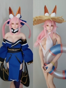 FGO 玉藻前 小玉 小狐狸 可动人偶手办常服水着