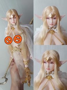 暗夜女精灵 白死神 月光 包胶可动性感人偶 非粘土