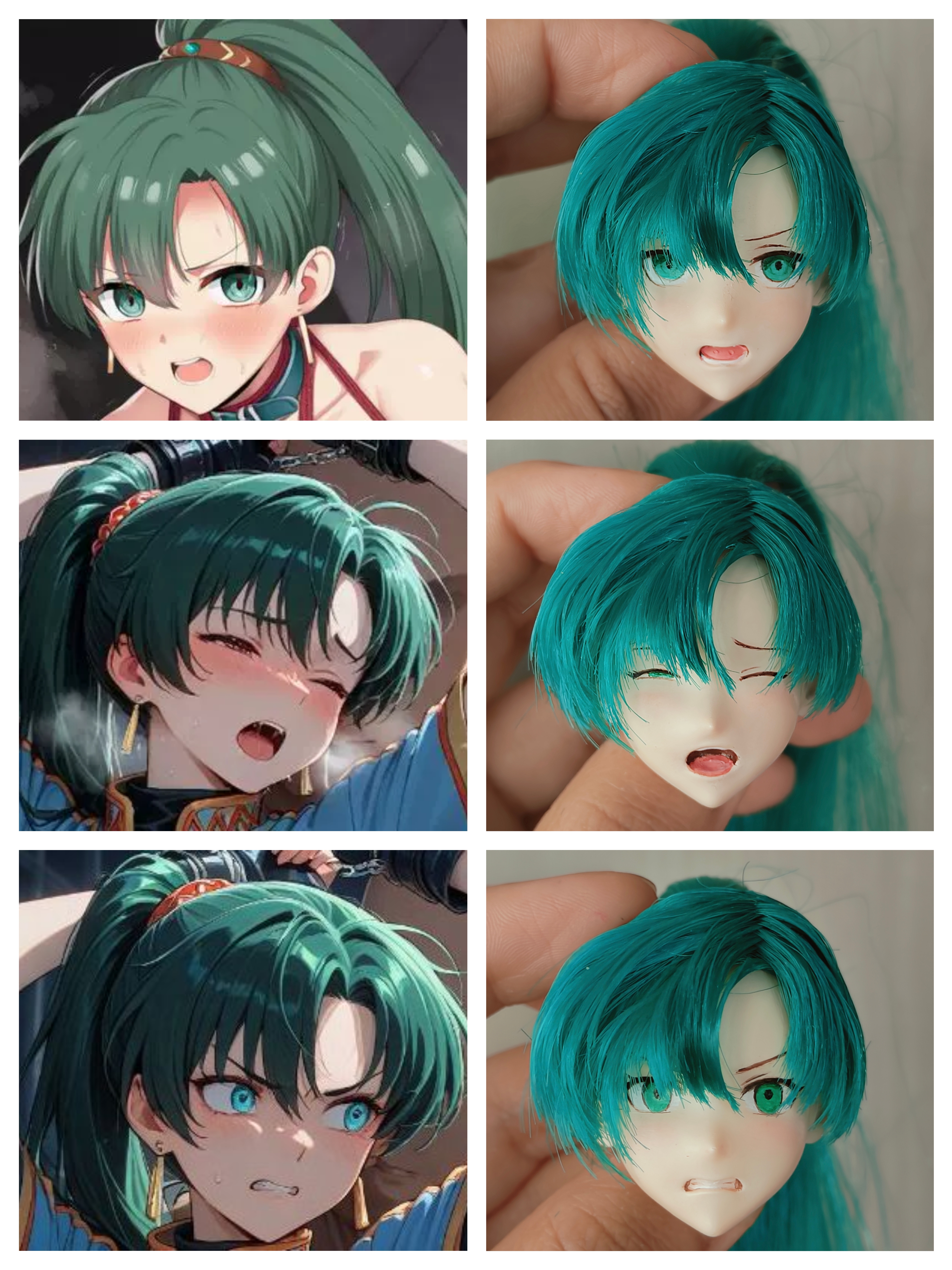 1/6女兵人头雕可替换脸面雕接来图定做