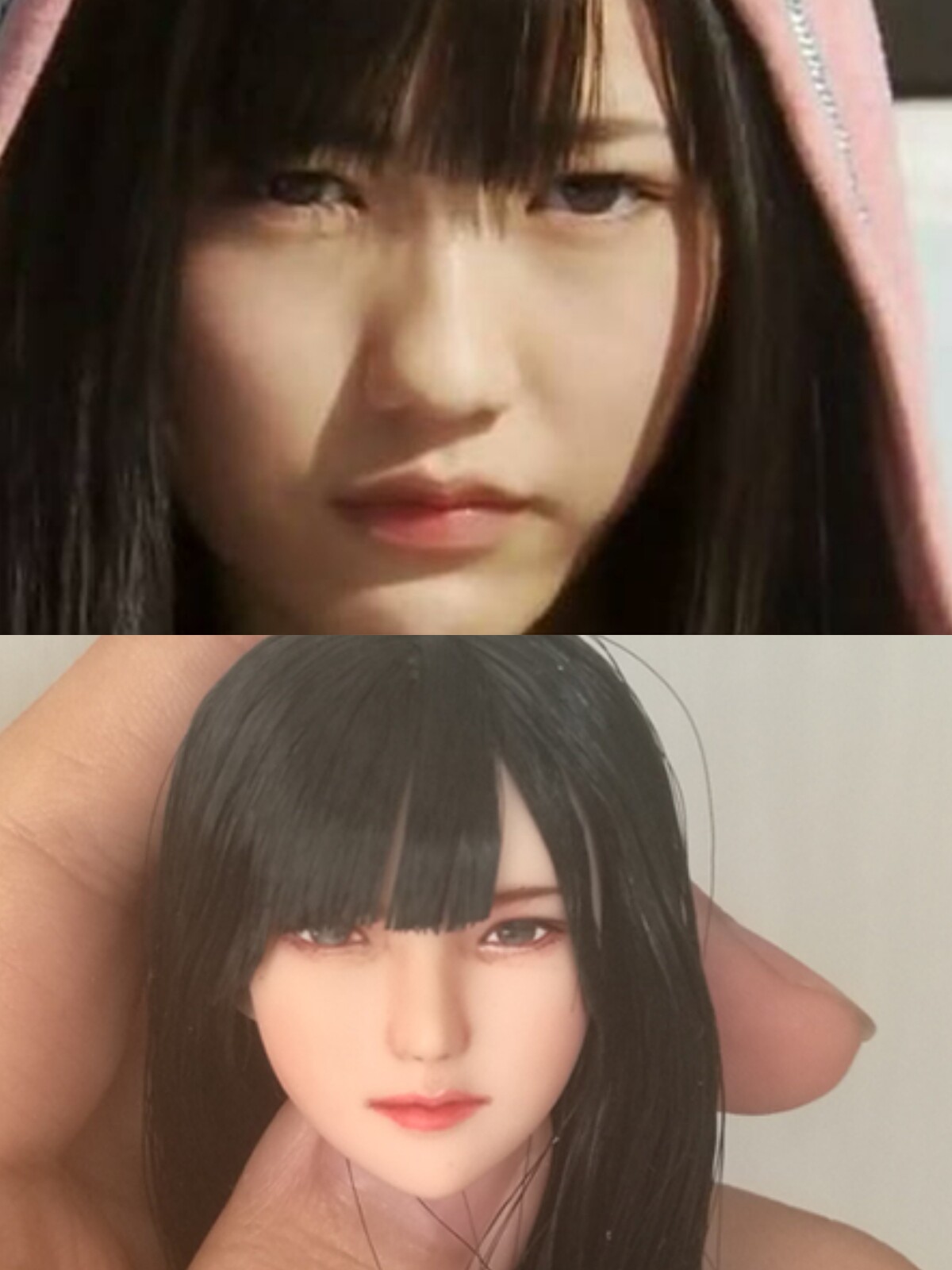 鼠女渡边麻友手办头雕女兵人