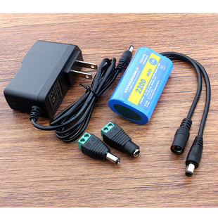 DC5.5公母双头7.4V 音响灯具电子称备用18650锂电池组 3.5mm外插式