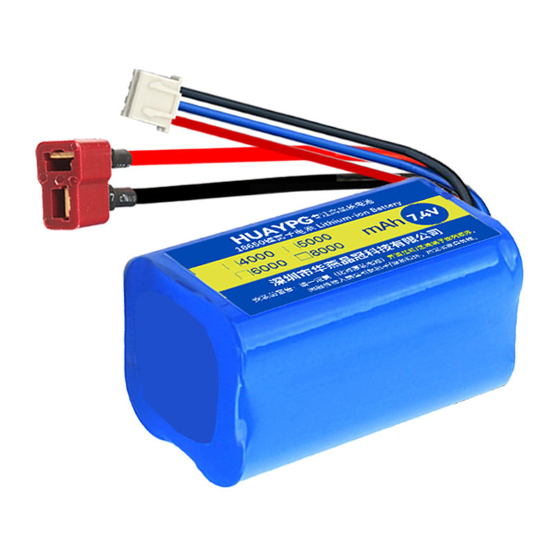 美嘉欣14303高速RC遥控玩具车锂电池组T型双插头大容量四节田字形