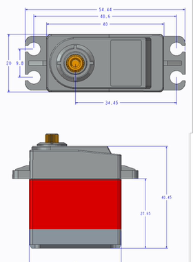 20KG数码舵机TD8120MG大扭力扭矩金属壳大角度航模车模防水机械臂
