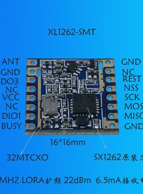 SX1262|Lora扩频模块|160mW扩频无线收发模块|433M|470M 低功耗
