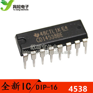 CD4538 CD4538BE CD14538BE DIP-16 双精密单稳多谐振荡器