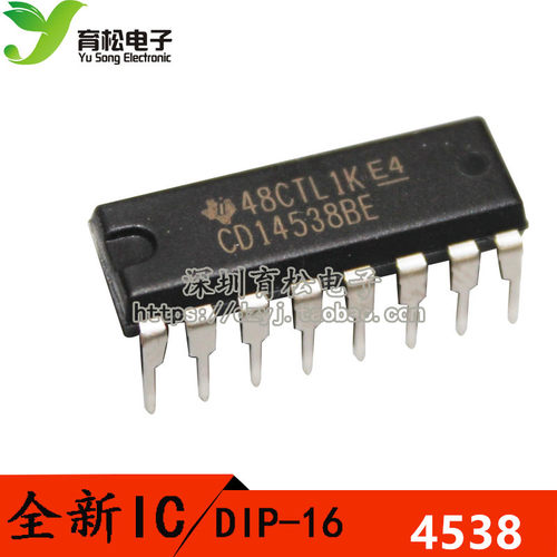CD4538 CD4538BE CD14538BE DIP-16 双精密单稳多谐振荡器