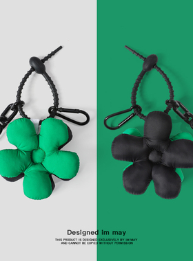 韩国ins风亚克力挂件网红黑色绿色吊饰花朵可爱风钥匙扣包包挂饰