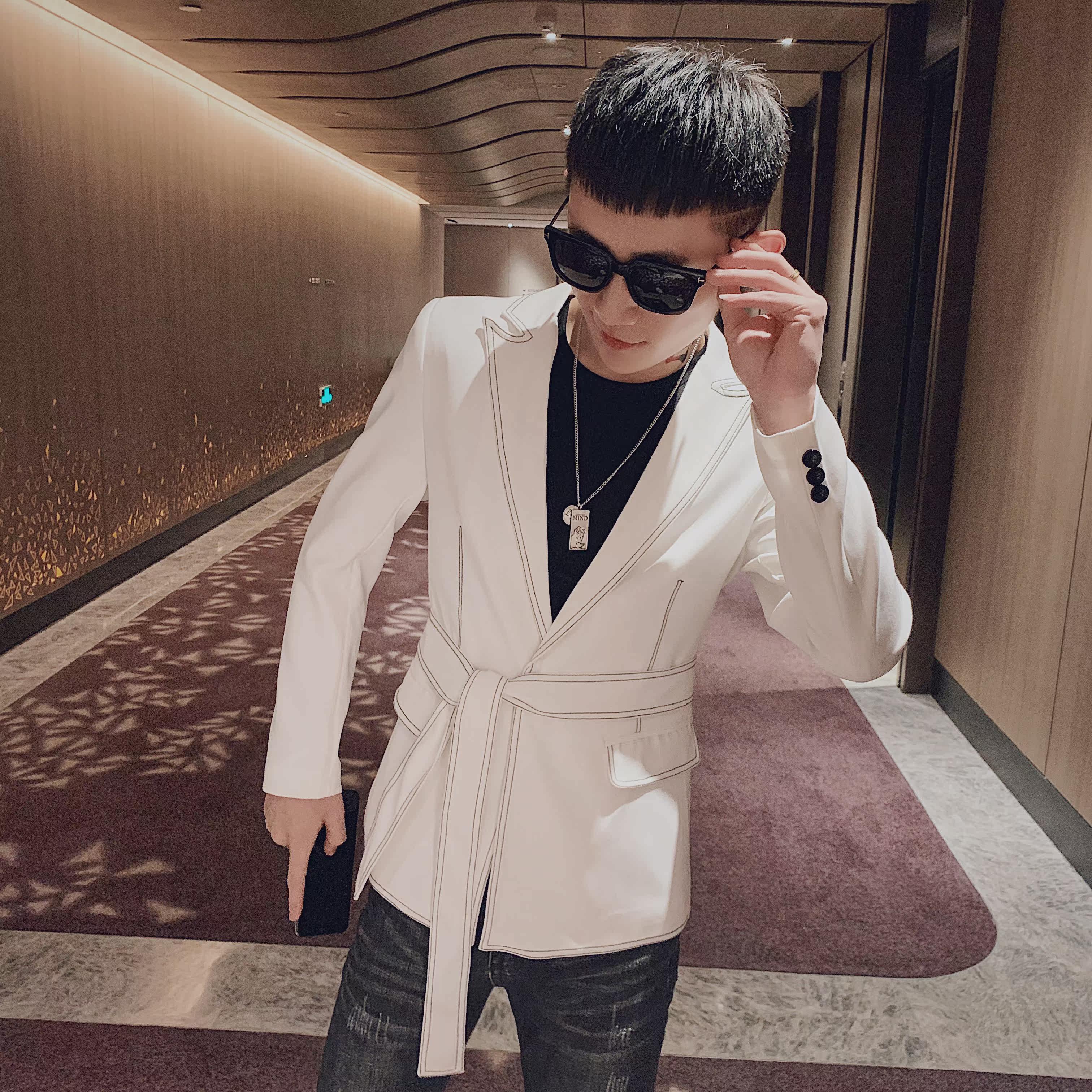 20年春季新款社会小伙明显工艺西服西裤俩件套A328-2020-P175,男装西服套装,星座406