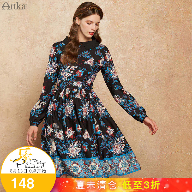 Artka°¢¿¨°¬ÀöɯÏÄ×°ÐÂÆ·¶¨Î»Ó¡»¨³éñÞ´ó°ÚÆøÖÊÁ¬ÒÂȹŮLA10474Q
