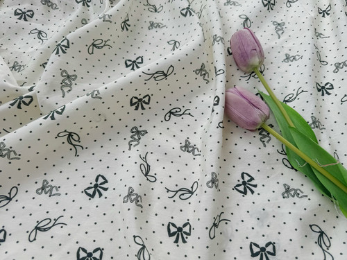 一米价60支高密锦棉波点蝴蝶结童装旗袍洛丽塔裙肠圈衬衣包包料