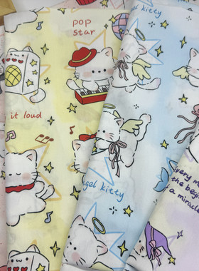 ［版权花色］一米价40全棉府绸魔法小猫婴童洛丽塔裙衬衣棉服肠圈