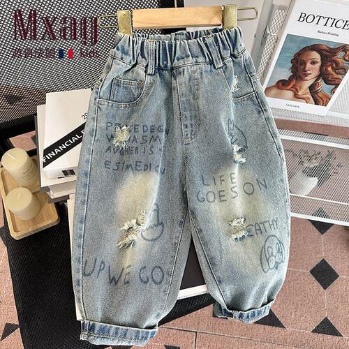 MXAG儿童牛仔裤春秋女装