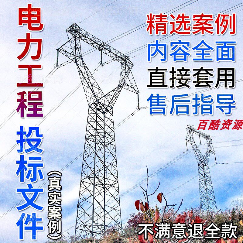 精选投标文件电力工程投标文件范本真实案例模板施工组织设计方案