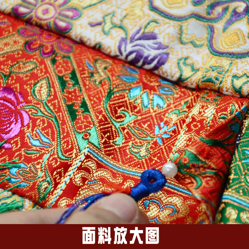 藏式五色布艺民族风家用寺院经堂墙面装饰宽24cm佛宝幡挂帆竖幡