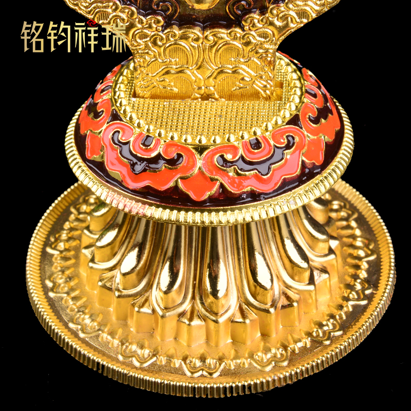 大宝轮可转动藏传用品法器轮王七政宝吉祥宝轮供具摆件民族风复古