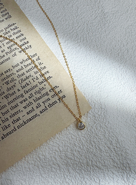 GSS外饰｜原单简约百搭精致锆石项链925银唯美叠戴好搭配锁骨链