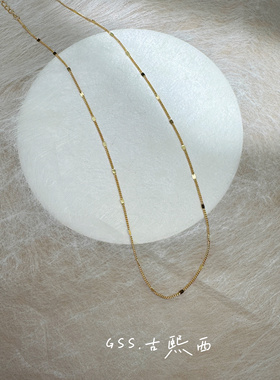 古熙西外饰｜潮牌原单质感好925包18K金高保色锁骨链项链