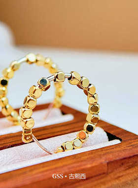 【古熙西外饰】韩潮牌原单 小碎银小耳圈时尚百搭银耳针耳环圈圈