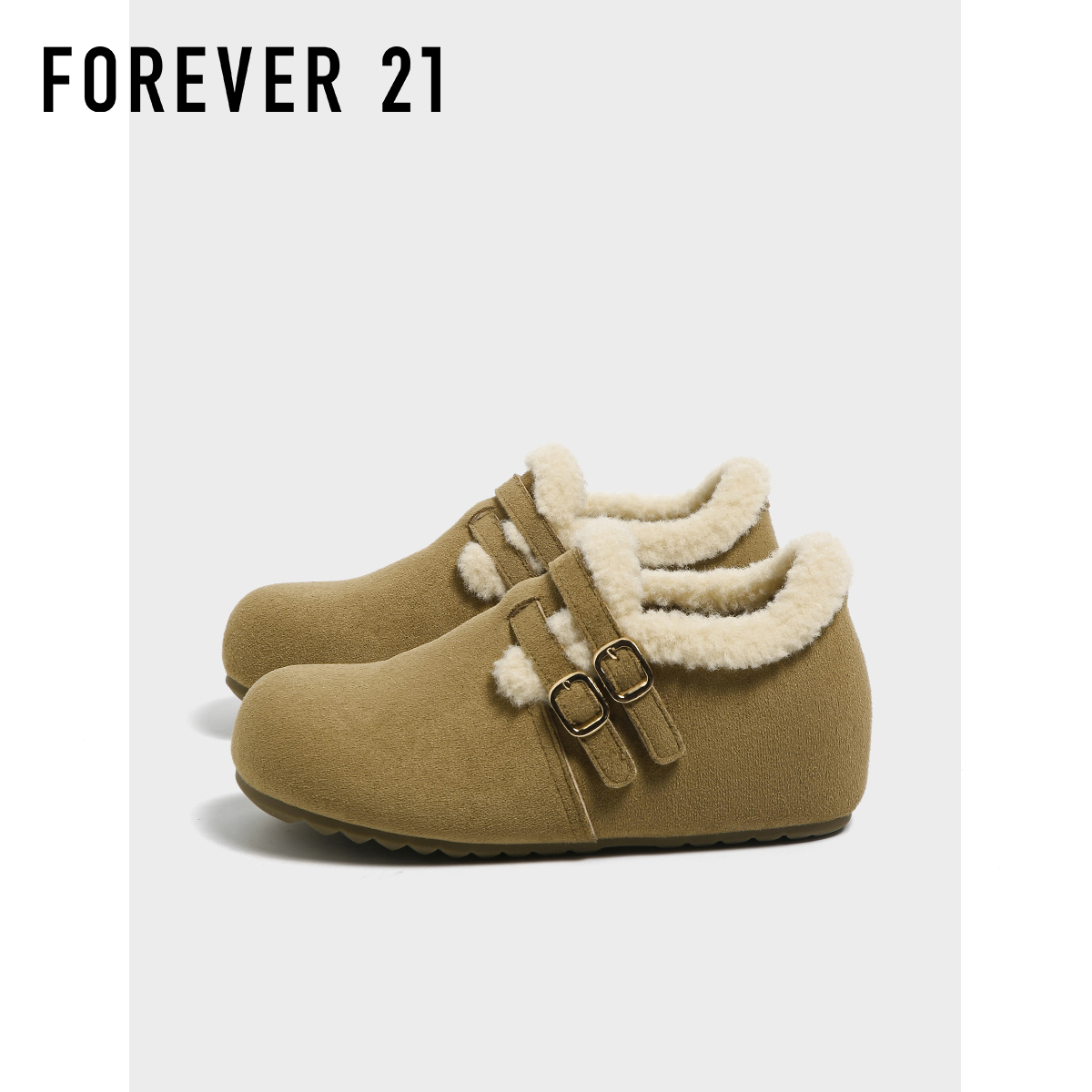F21加绒内增高勃肯鞋女款