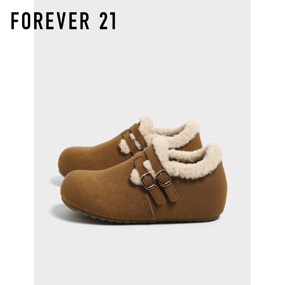 F21内增高加绒加厚勃肯鞋女款