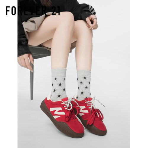 F21红色德训鞋女款2026新款春季