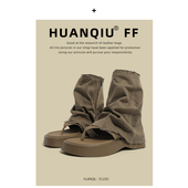 裤 厚底增高罗马凉鞋 管靴女2025夏季 韩版 夹趾复古凉靴短靴 新款 时尚