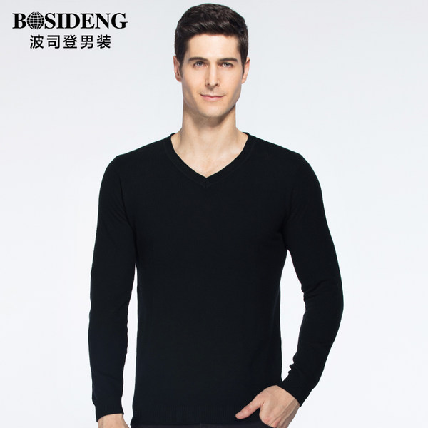 波司登 17年秋季款 纯棉 男式V领针织衫 聚划算+优惠券折后￥89包邮（￥189-100）