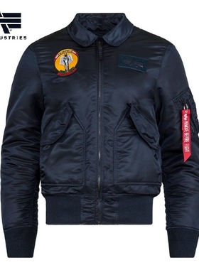 alpha阿尔法工业cwu45P修身版蓝色迷彩后背彩塑 飞行员巡航夹克