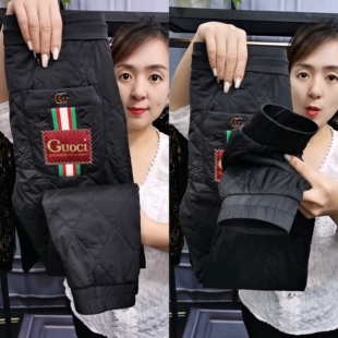 男厚款 外穿羽绒棉裤 保暖菱形时尚 潮流抗风滑雪裤 冬季 小脚长裤 男士