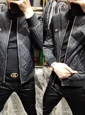 轻薄棉服秋冬季商务休闲夹克外套