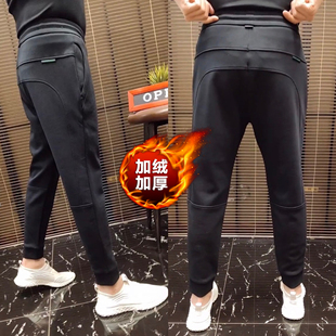 小脚商务休闲裤 运动裤 男士 子纯棉卫裤 男 加绒加厚保暖裤 070秋冬季