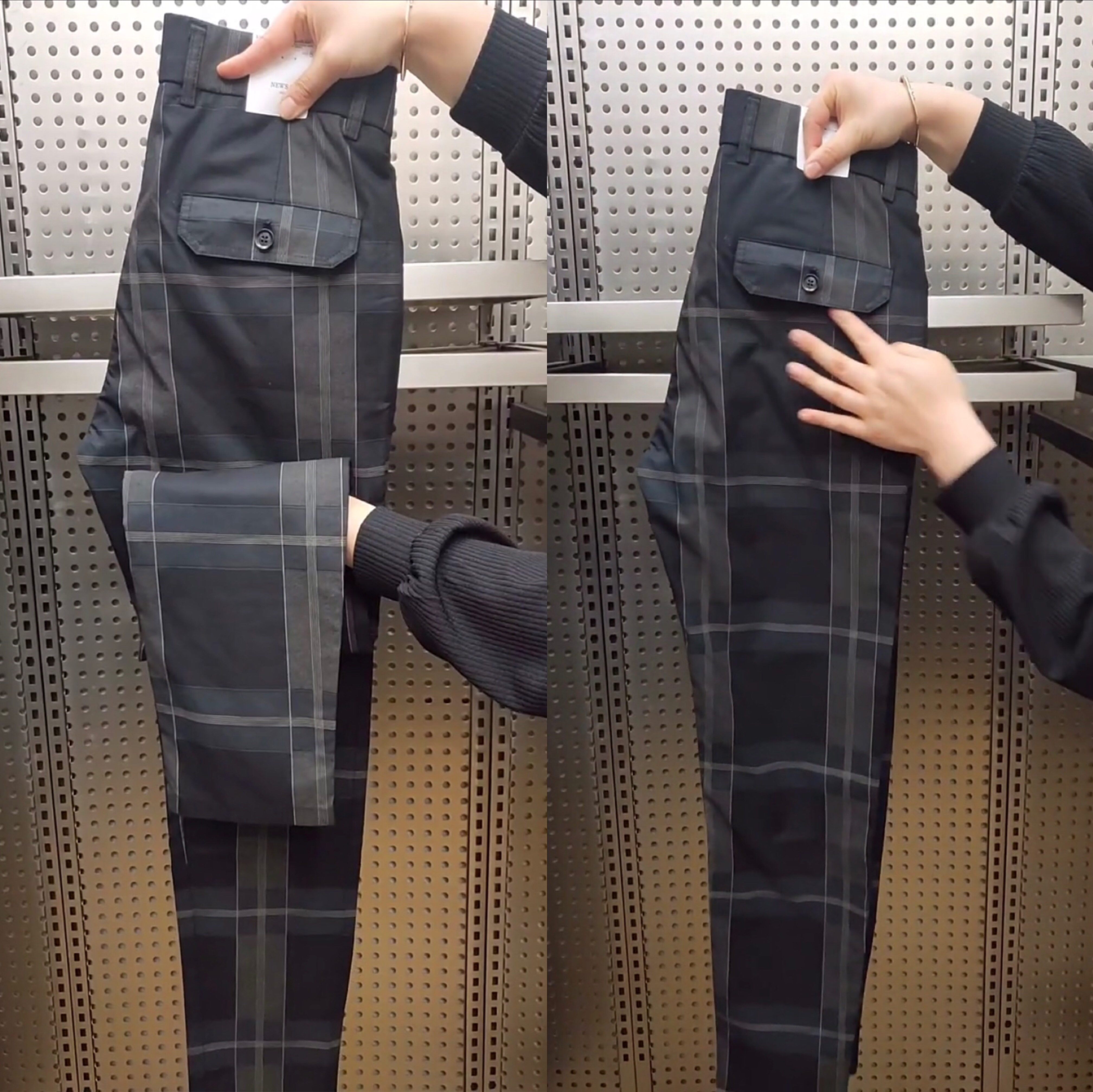 339男裤春秋新款格子休闲裤裤子