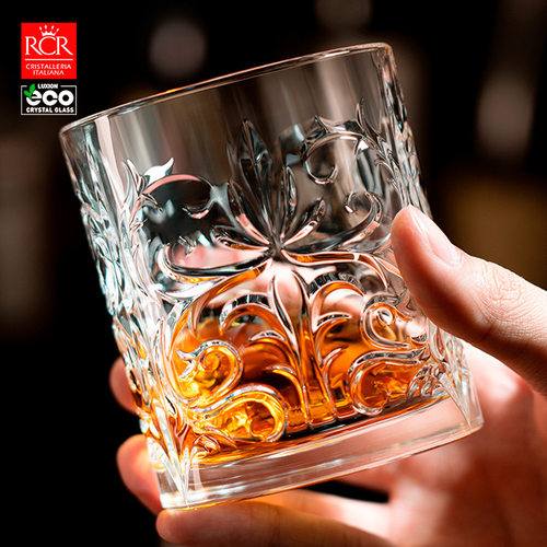 意大利进口RCR威士忌杯洋酒杯朱丽普杯鸡尾酒杯水晶古典杯冰球杯