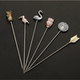 304不锈钢马天尼针酒签日式 鸡尾酒针橄榄签酒签钢针饰物品水果叉
