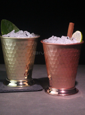 锤点金属薄荷朱丽普杯莫吉托调酒杯氛围欧式个性不锈钢鸡尾酒杯子