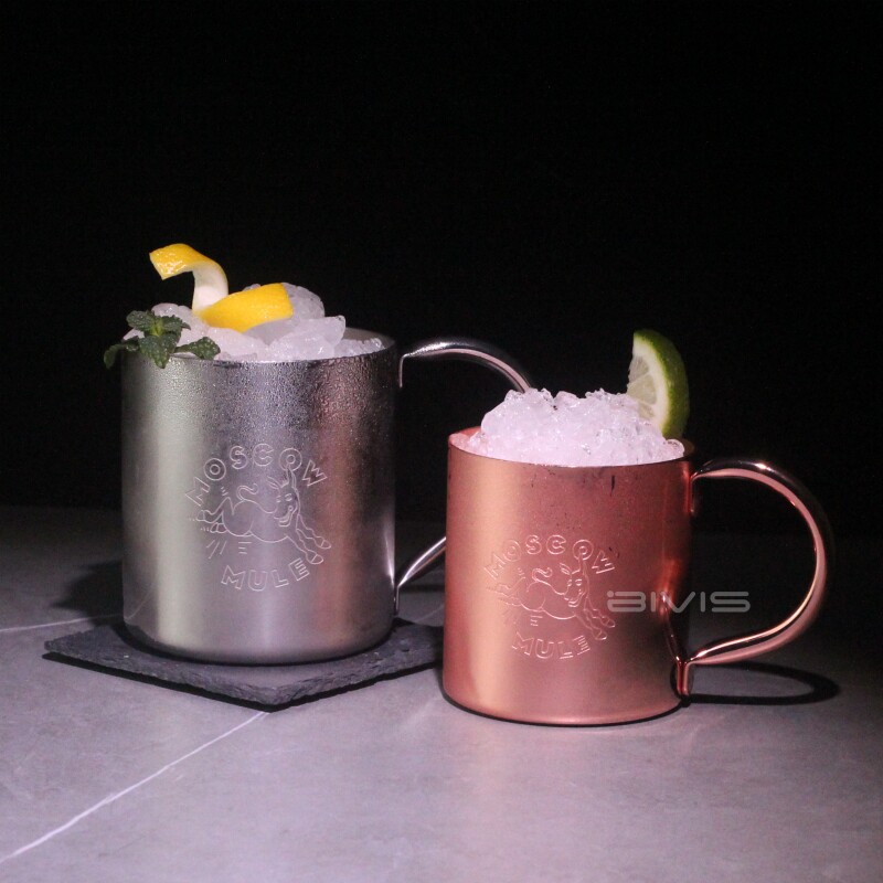 莫斯科骡子杯铜杯调酒驴子杯带把手鸡尾酒杯304不锈钢Moscow Mulu