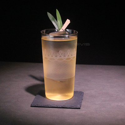 日式柯林杯水晶轻薄烤花鸡尾酒杯