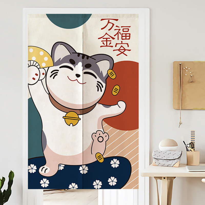 门帘布门帘棉麻半帘装饰半挂帘