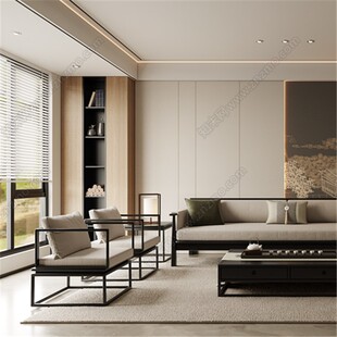 新中式实木沙发组合配茶几组合全屋可定制单双三人位组合沙发