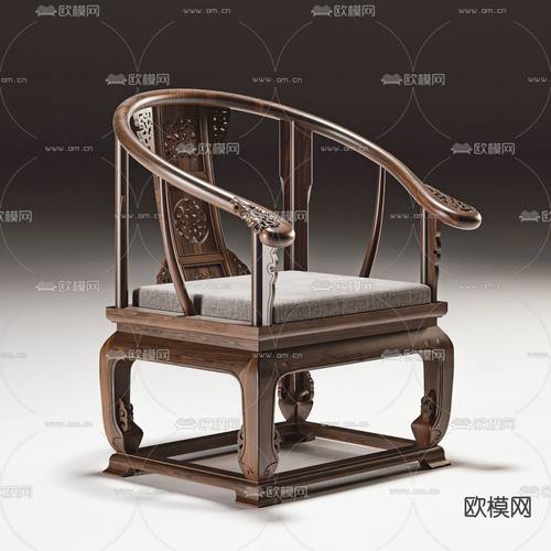 中式实木椅主人椅靠背椅书椅茶椅靠背椅子可定制圈椅单人椅扶手椅