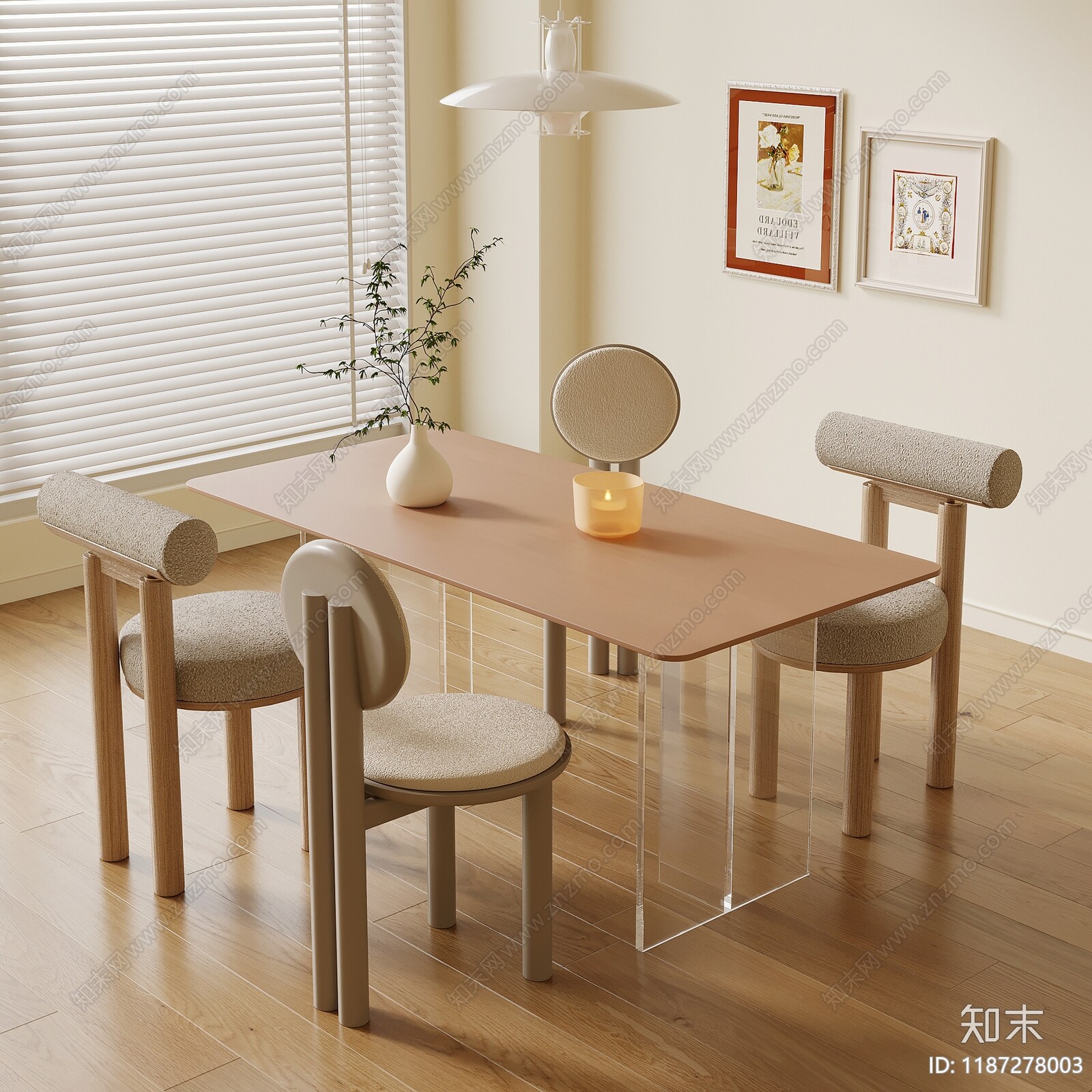 现代简约实木长方形餐桌椅组合饭桌家用简约桌椅可定制套装