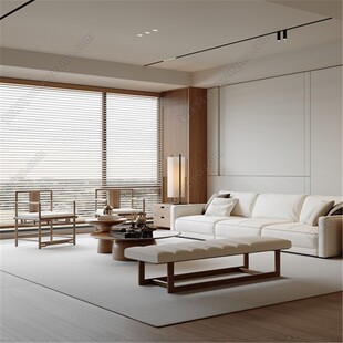 新中式实木沙发组合配茶几组合全屋可定制组合沙发客厅轻奢三人位