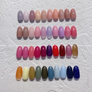 美甲小罐胶 色胶美甲彩色凝胶Led光疗胶甲油胶2g日式 Nail Labo罐装