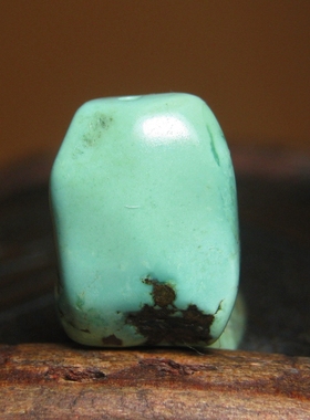 高瓷蓝绿老松石珠9.5-11mm