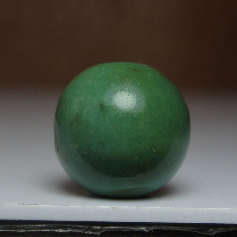 高瓷老绿松石珠8.5mm 古珠古董配珠多宝手串项链包老保真