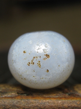 老缠丝蓝玛瑙珠11.5×9.5mm