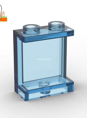 国产小颗粒积木1x2x2墙板透明玻璃板87552零件落地窗4864橱柜配件