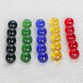 饰品 鱼缸装 花瓶填充料 工艺品配件 1.4厘米高透亮多色玻璃球