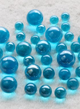 湖蓝色海蓝色玻璃弹珠玻璃珠饰品